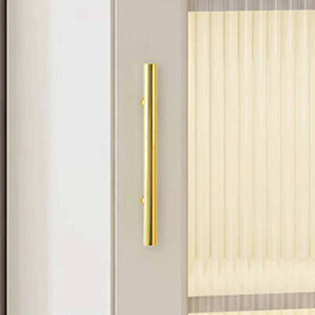 Meuble d'angle intérieur autoportant avec porte vitrée et éclairage