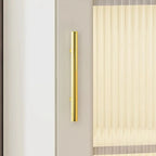 Meuble d'angle intérieur autoportant avec porte vitrée et éclairage