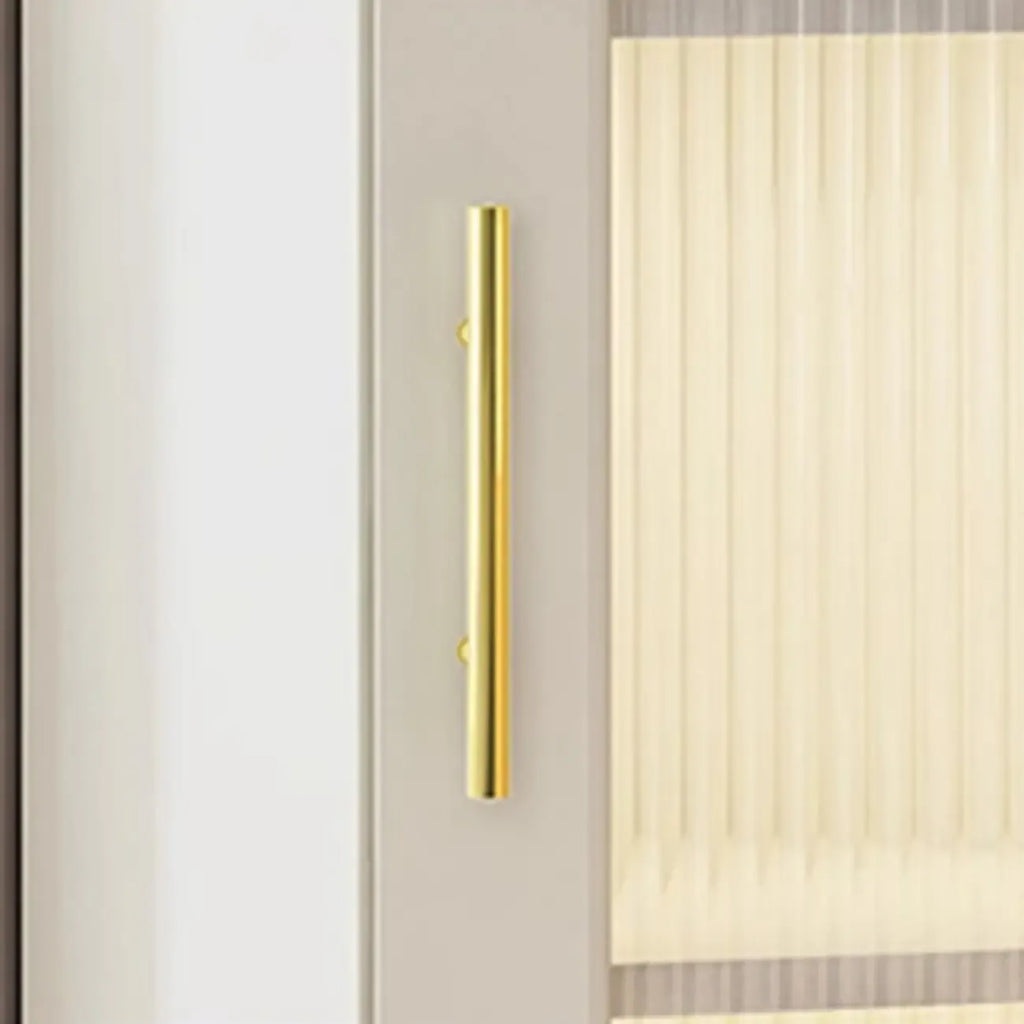 Meuble d'angle intérieur autoportant avec porte vitrée et éclairage