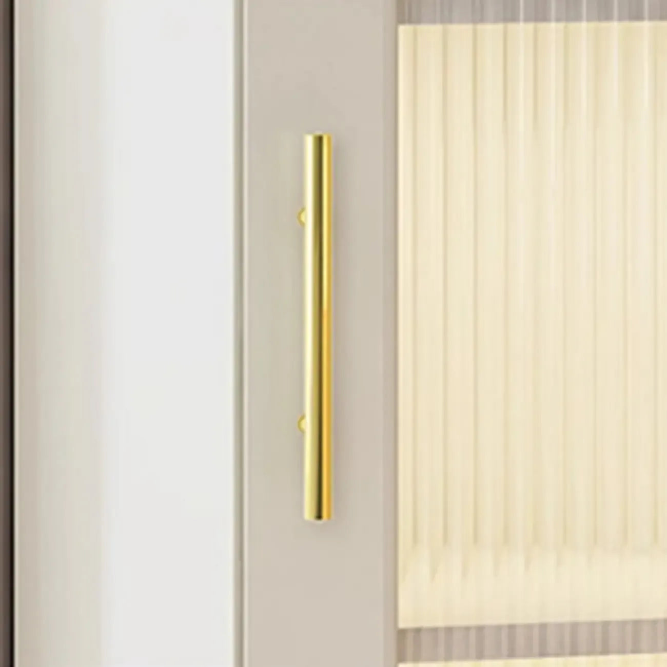 Meuble d'angle intérieur autoportant avec porte vitrée et éclairage