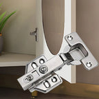 Meuble d'angle intérieur autoportant avec porte vitrée et éclairage