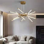 Lustre linéaire moderne à LED avec hauteur réglable