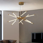 Lustre linéaire moderne à LED avec hauteur réglable