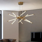 Lustre linéaire moderne à LED avec hauteur réglable