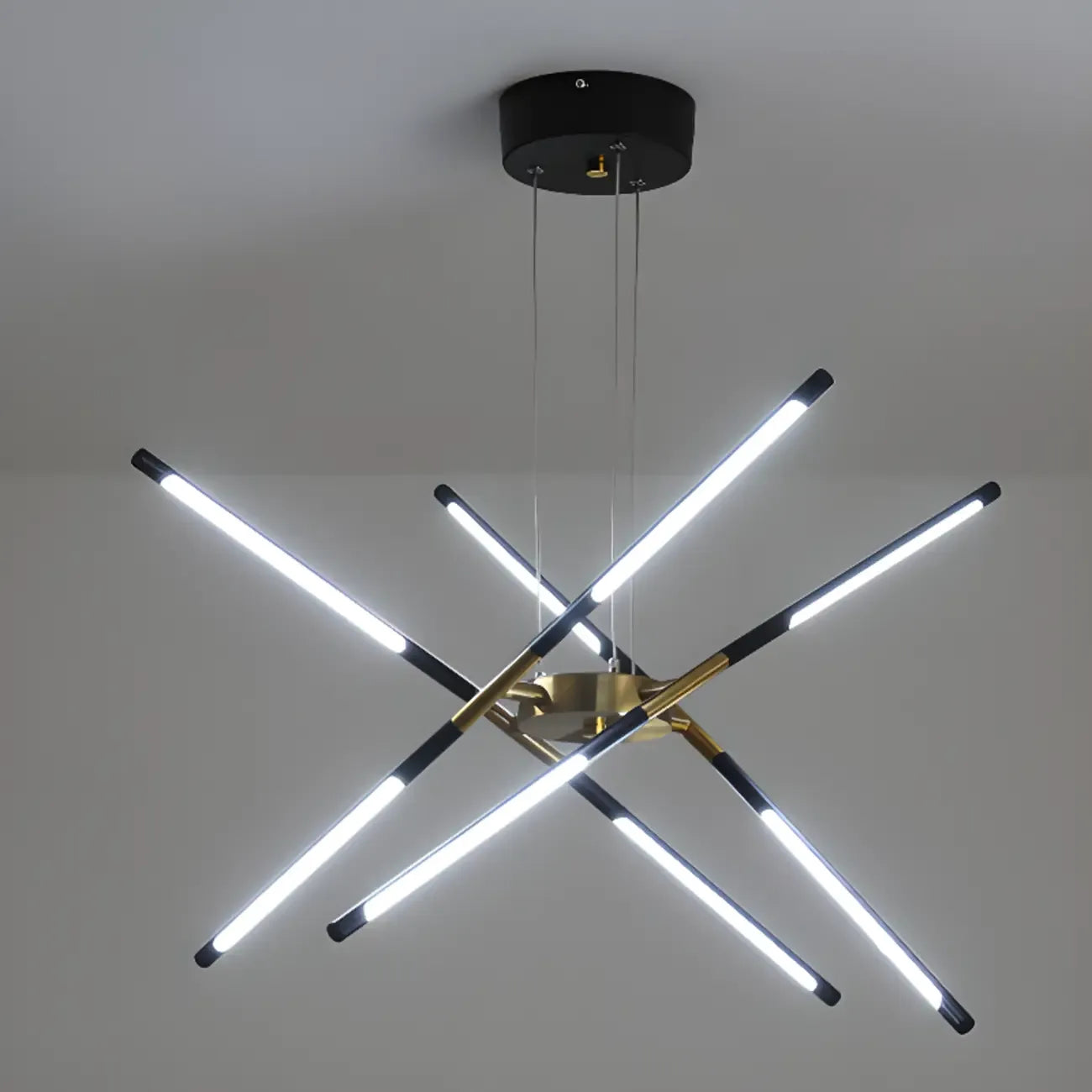 Lustre linéaire moderne à LED avec hauteur réglable