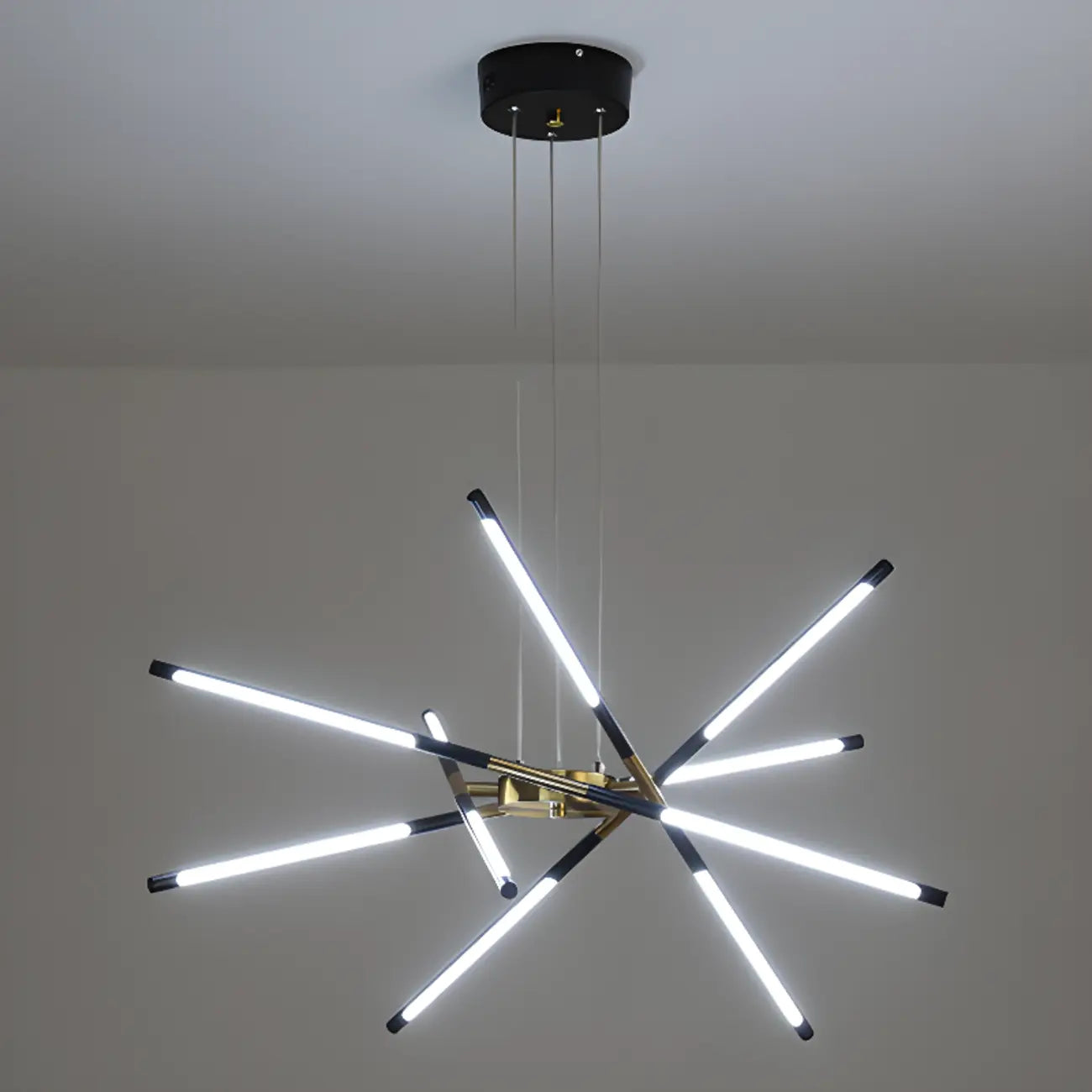 Lustre linéaire moderne à LED avec hauteur réglable