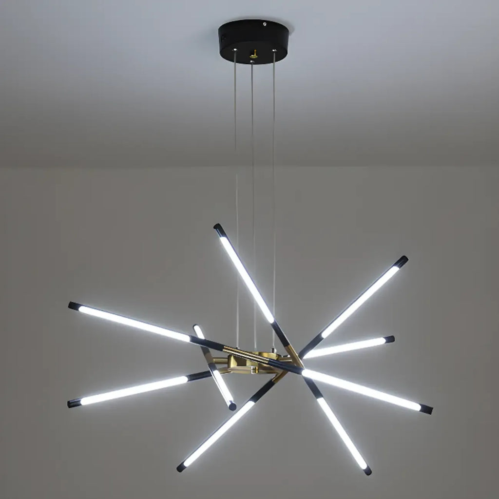 Lustre linéaire moderne à LED avec hauteur réglable