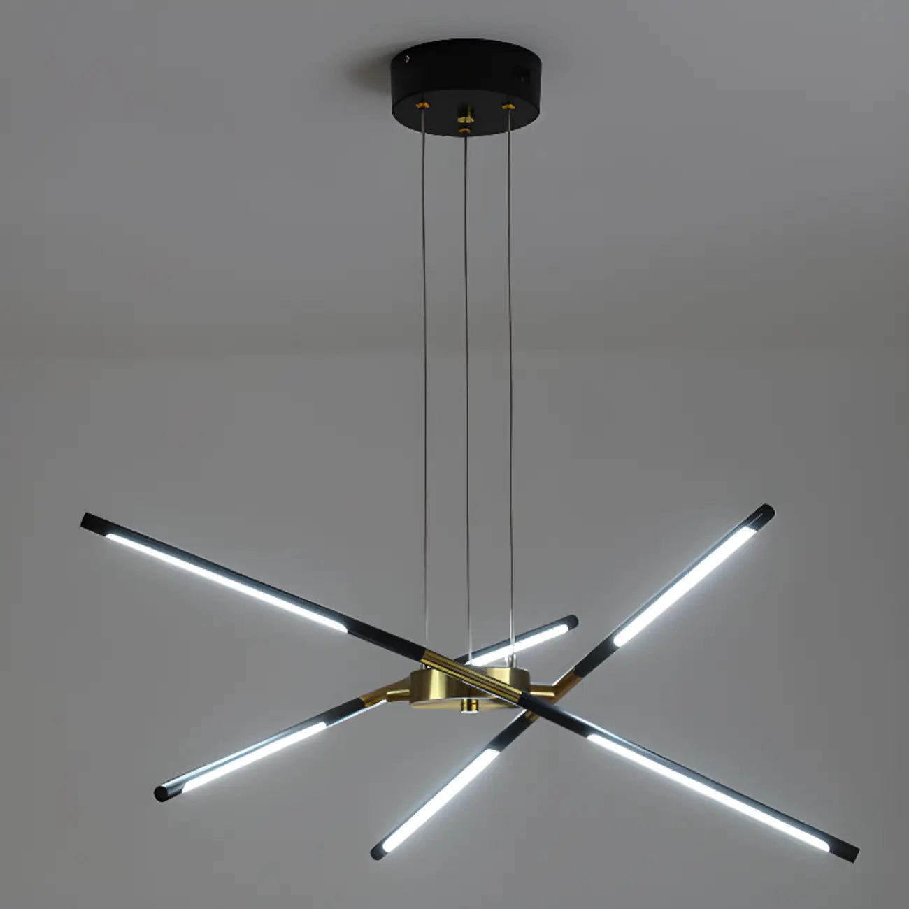 Lustre linéaire moderne à LED avec hauteur réglable