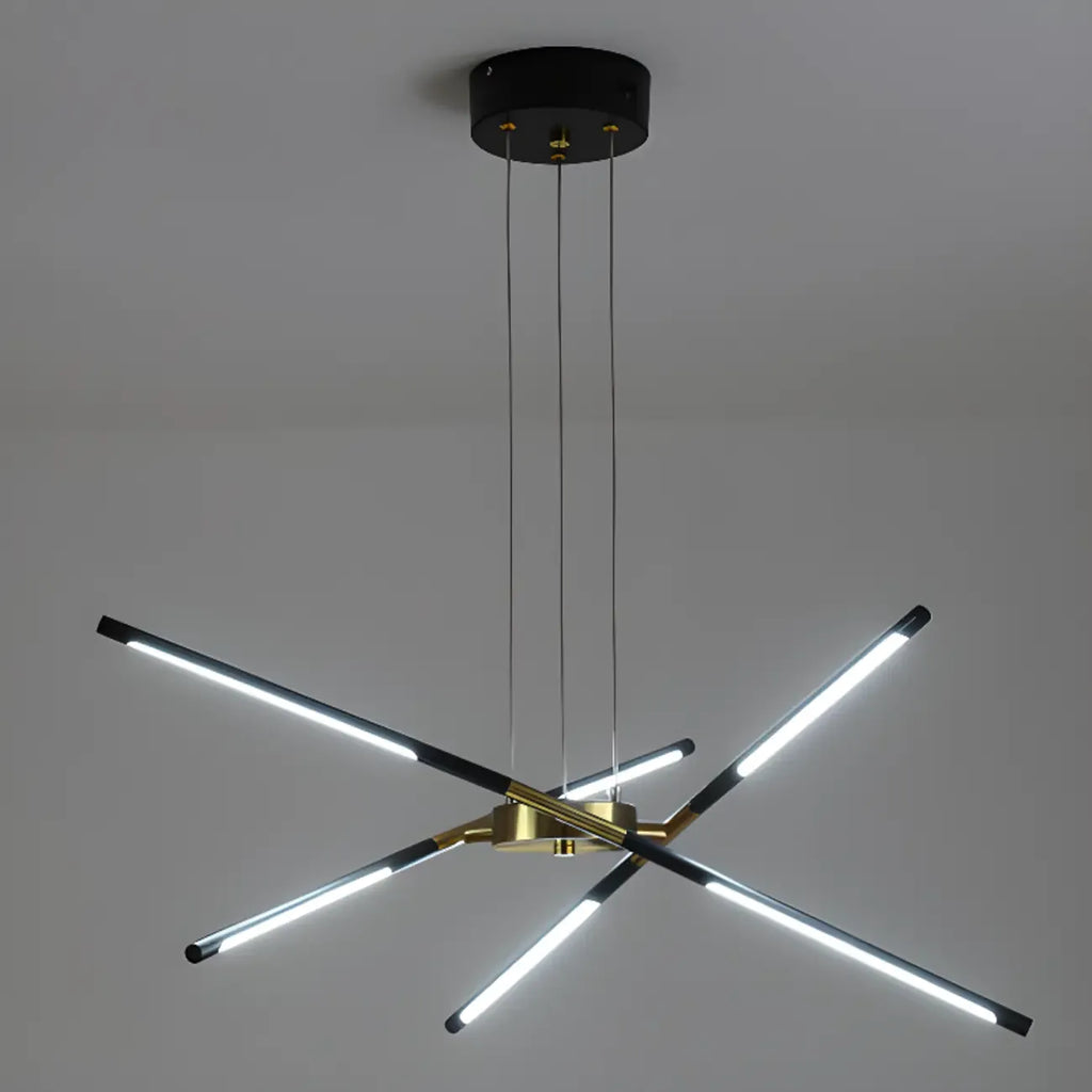 Lustre linéaire moderne à LED avec hauteur réglable