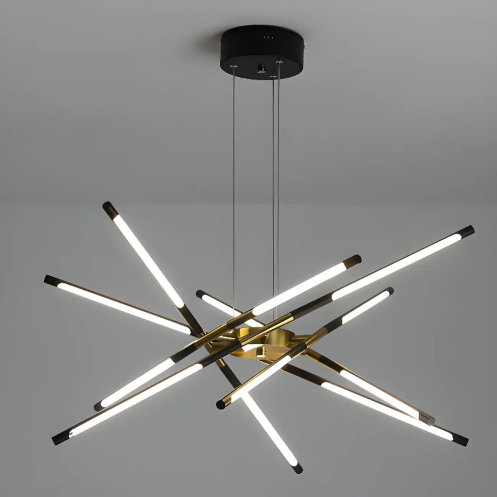 Lustre linéaire moderne à LED avec hauteur réglable