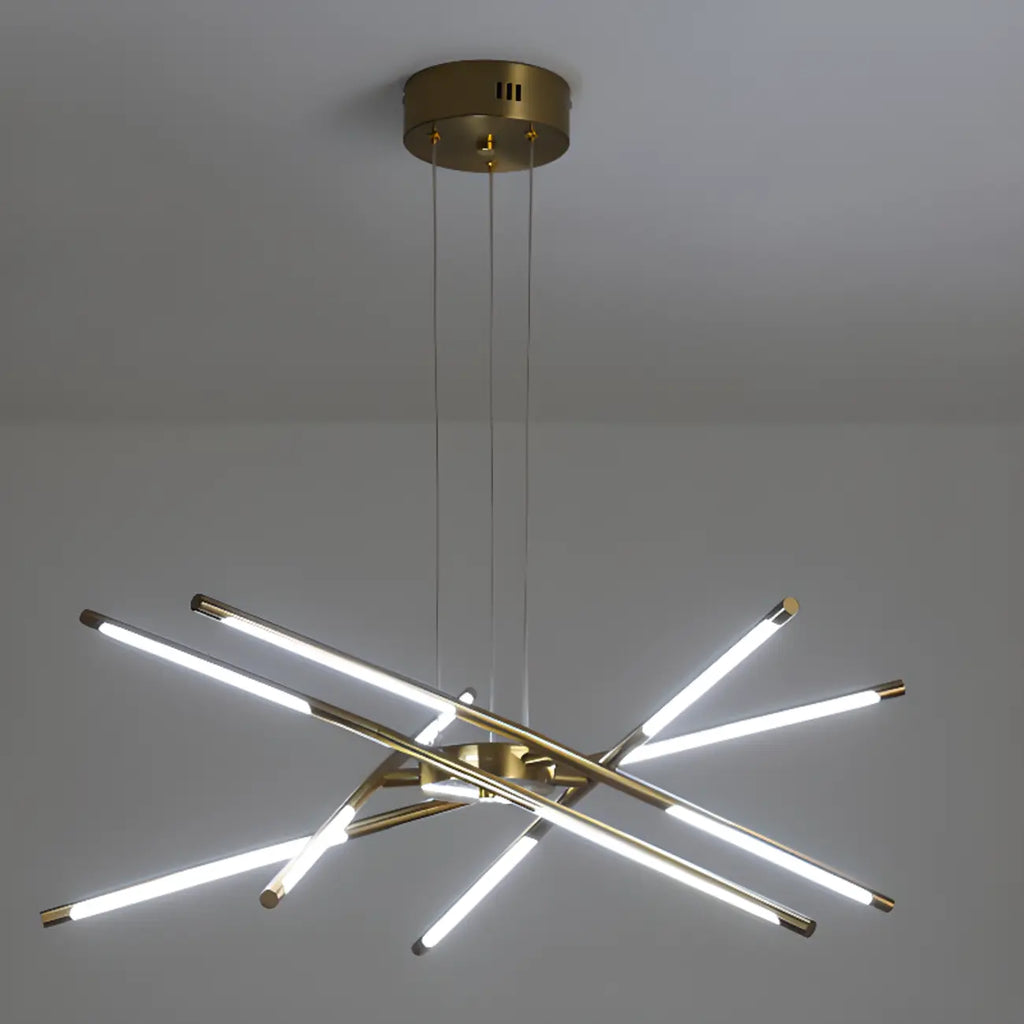 Lustre linéaire moderne à LED avec hauteur réglable