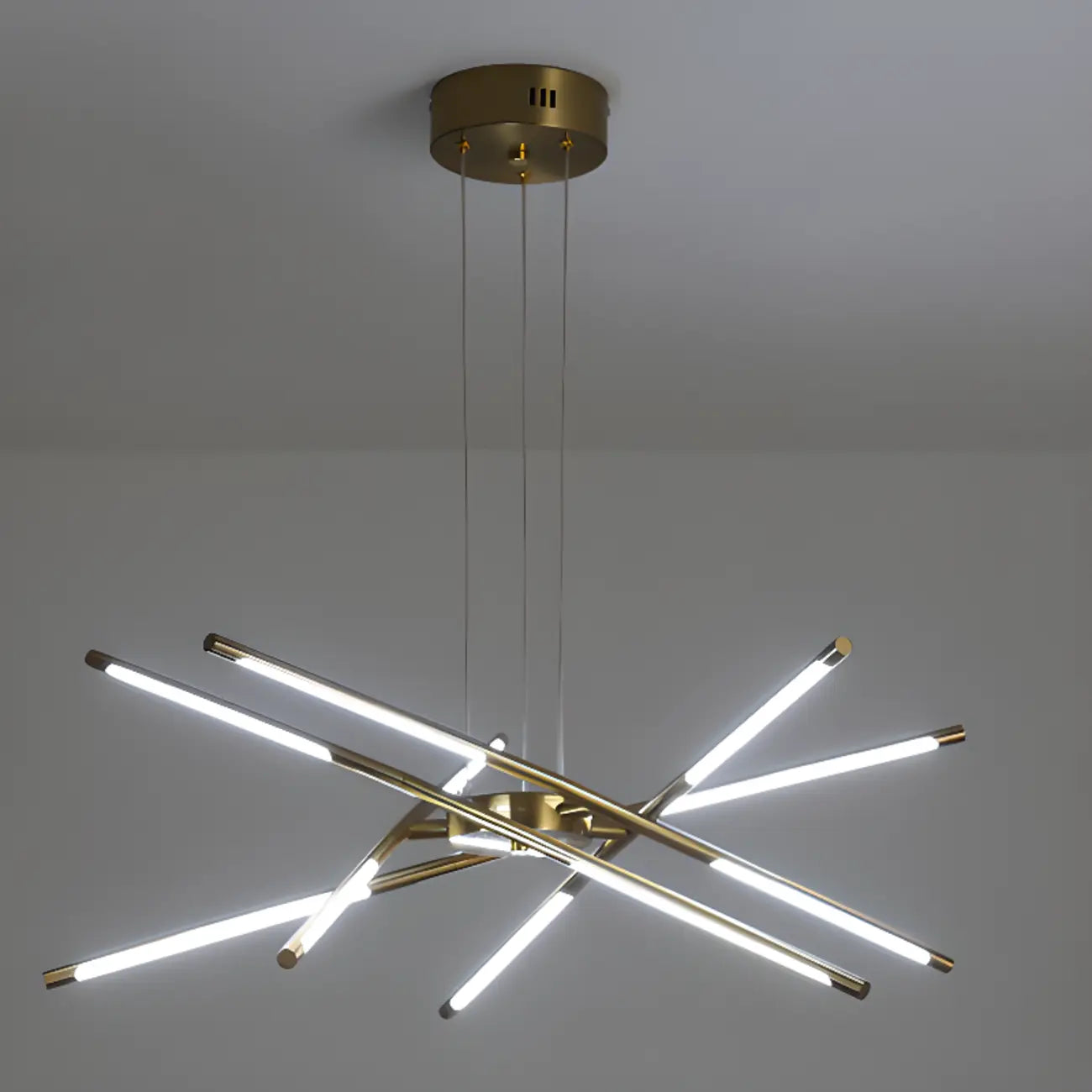 Lustre linéaire moderne à LED avec hauteur réglable