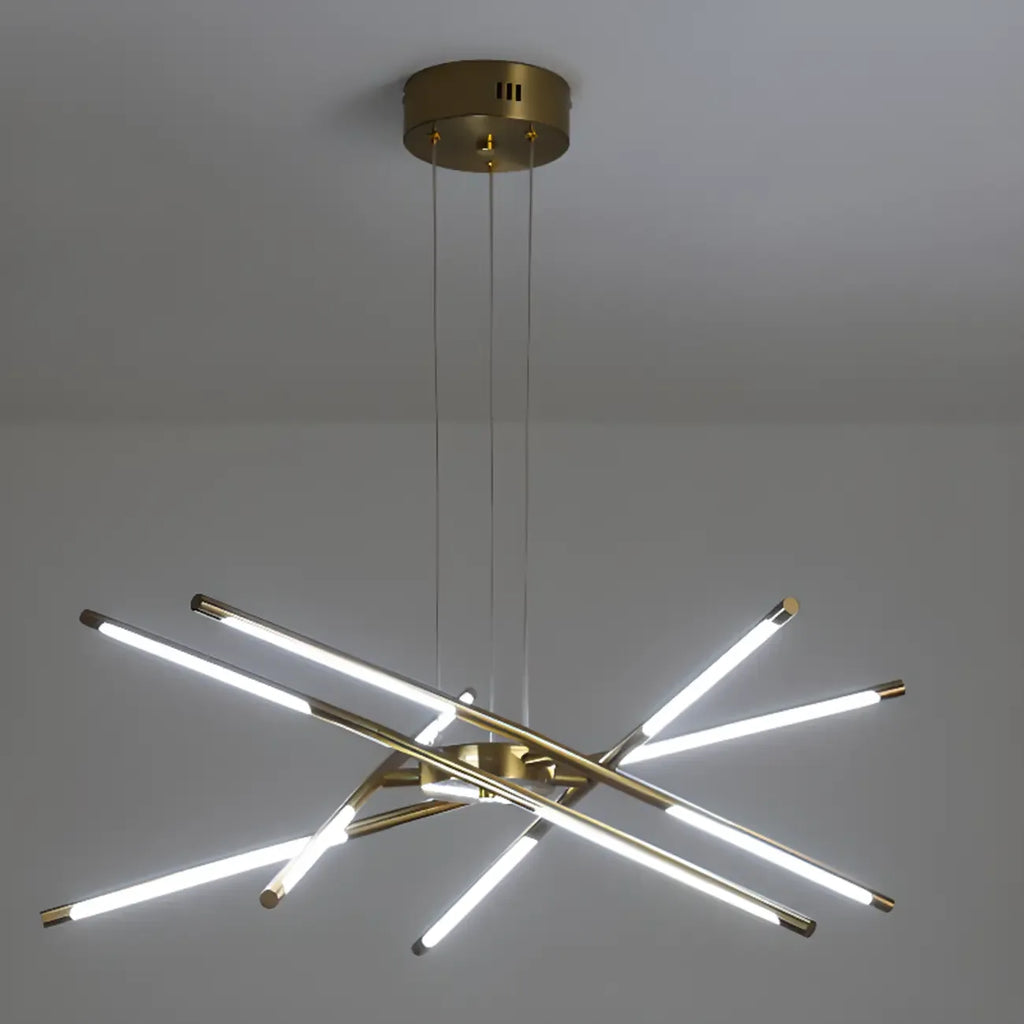 Lustre linéaire moderne à LED avec hauteur réglable