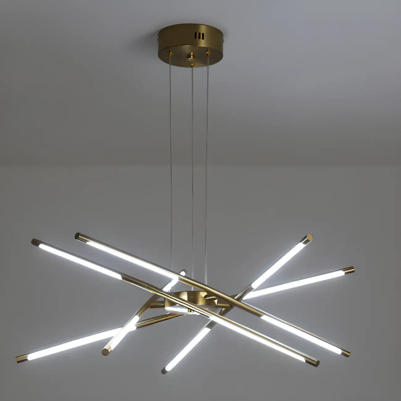Lustre linéaire moderne à LED avec hauteur réglable