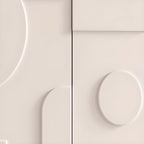Meuble d'appoint minimaliste en bois blanc avec pieds droits