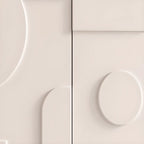 Meuble d'appoint minimaliste en bois blanc avec pieds droits