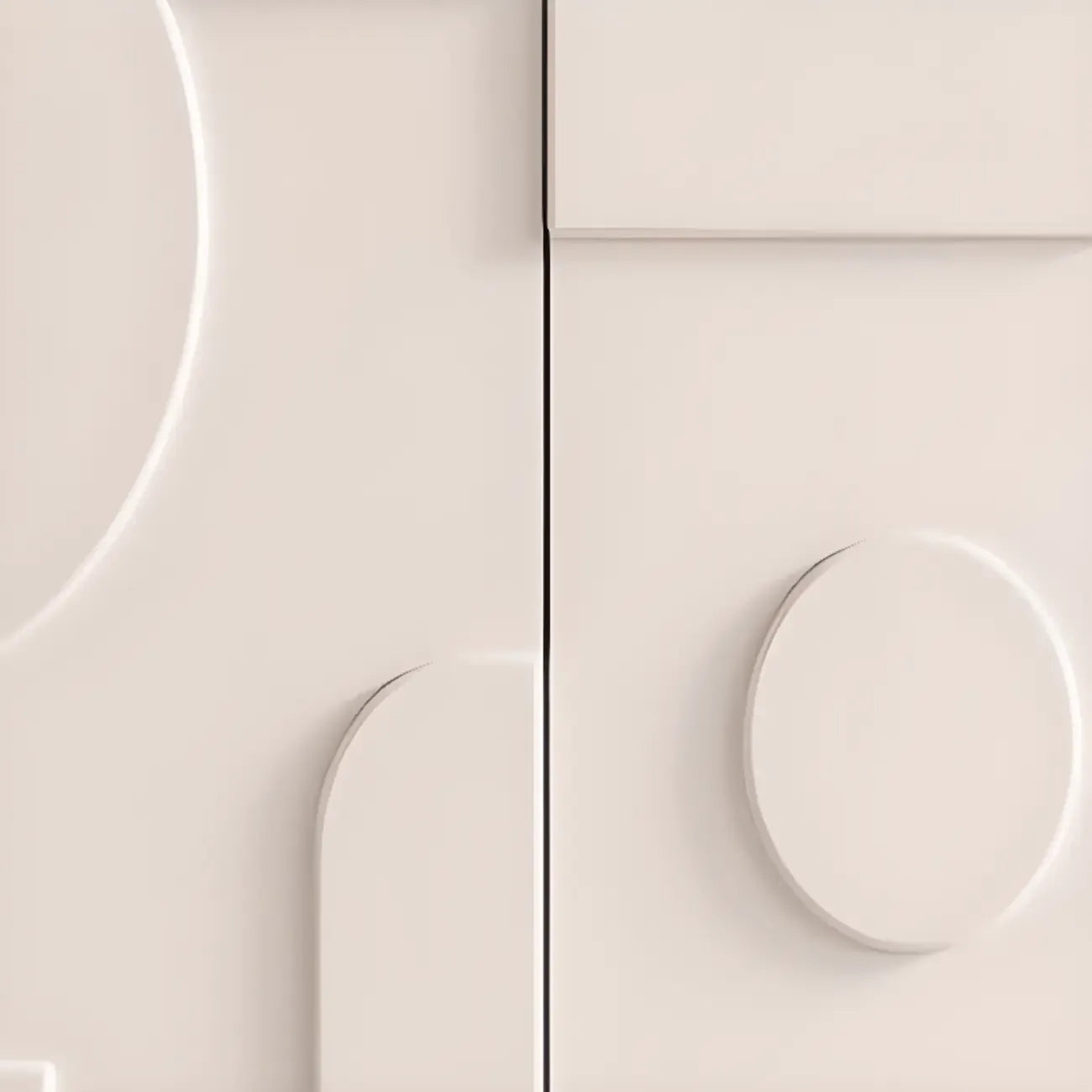 Meuble d'appoint minimaliste en bois blanc avec pieds droits