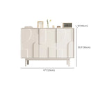 Meuble d'appoint minimaliste en bois blanc avec pieds droits