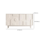 Meuble d'appoint minimaliste en bois blanc avec pieds droits
