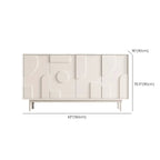 Meuble d'appoint minimaliste en bois blanc avec pieds droits