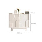 Meuble d'appoint minimaliste en bois blanc avec pieds droits