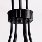Lampadario industriale nero a 2 livelli per interni moderni