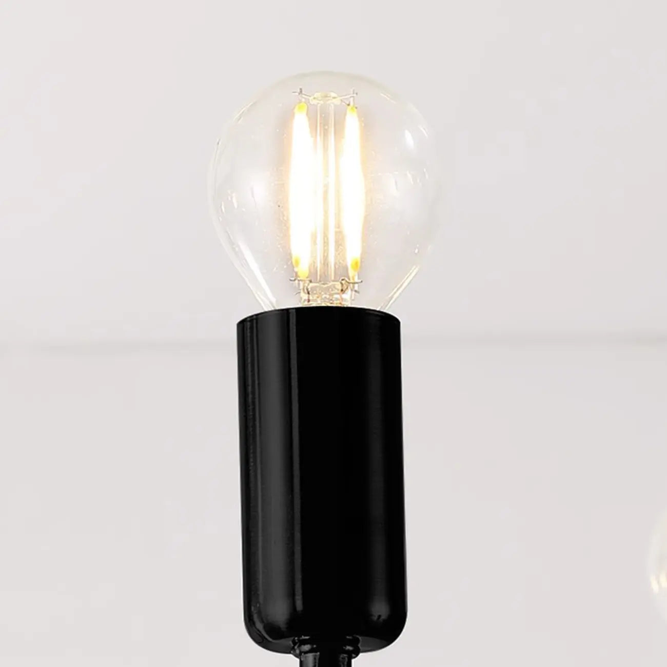 Lampadario industriale nero a 2 livelli per interni moderni