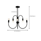 Lampadario industriale nero a 2 livelli per interni moderni
