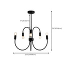 Lampadario industriale nero a 2 livelli per interni moderni