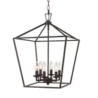 Lustre industriel en métal noir pour la décoration intérieure