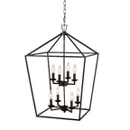 Lustre industriel en métal noir pour la décoration intérieure
