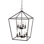 Lustre industriel en métal noir pour la décoration intérieure