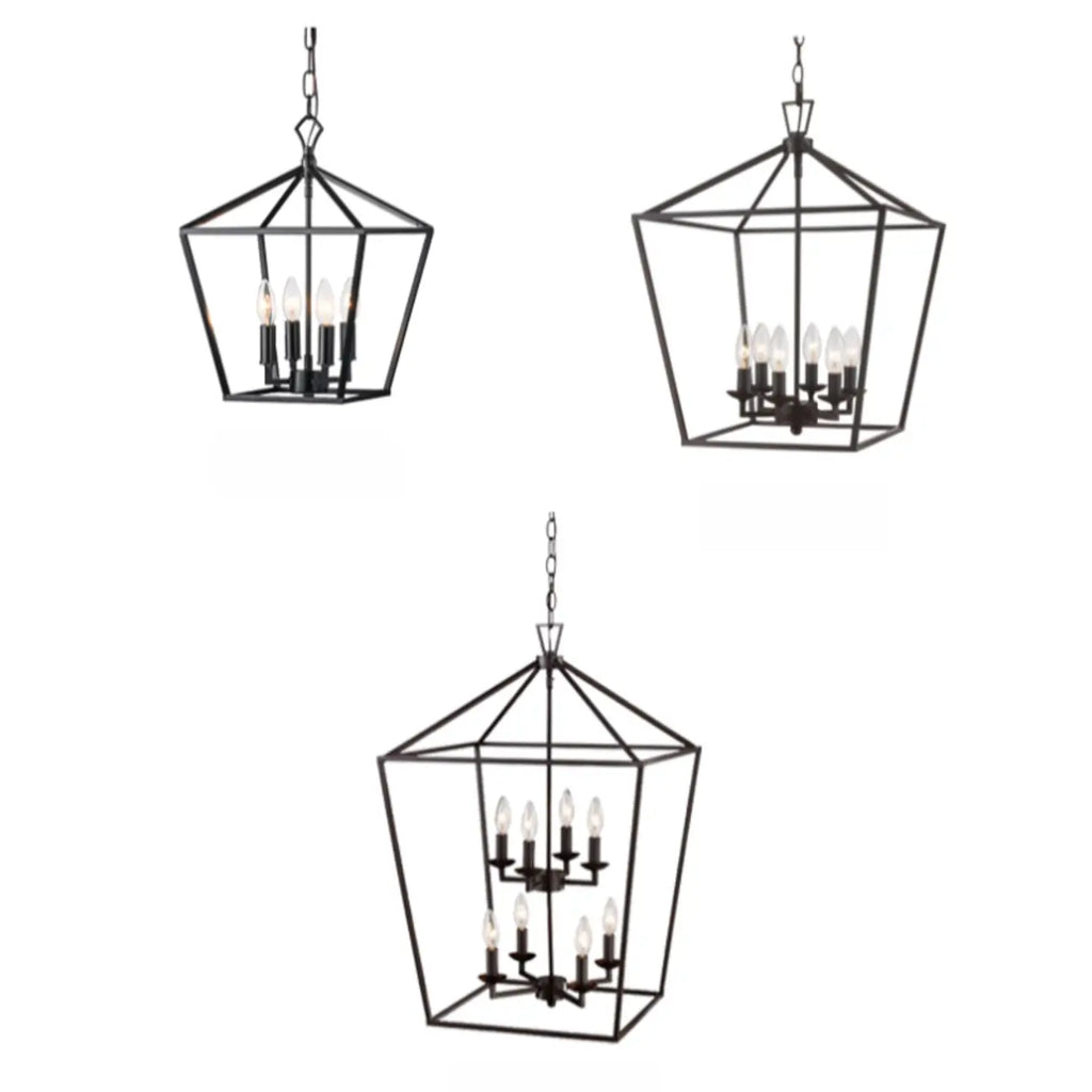 Lustre industriel en métal noir pour la décoration intérieure