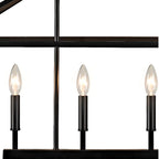 Lustre industriel en métal noir pour la décoration intérieure