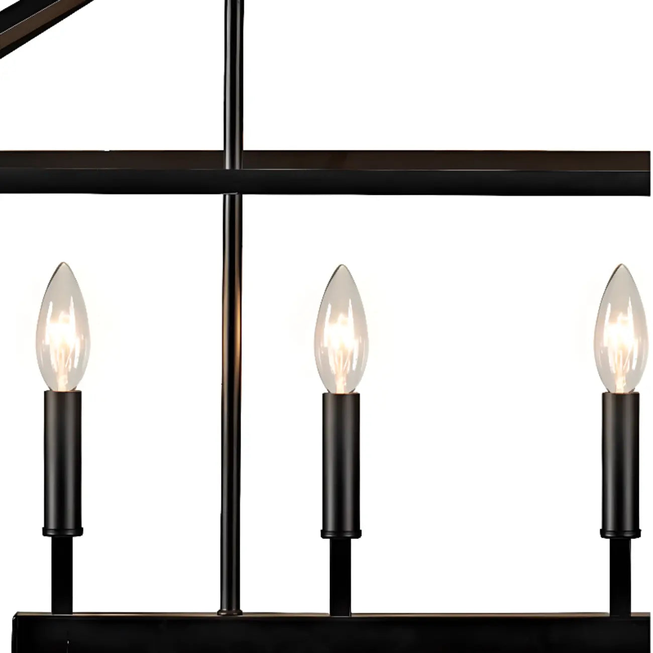 Lustre industriel en métal noir pour la décoration intérieure