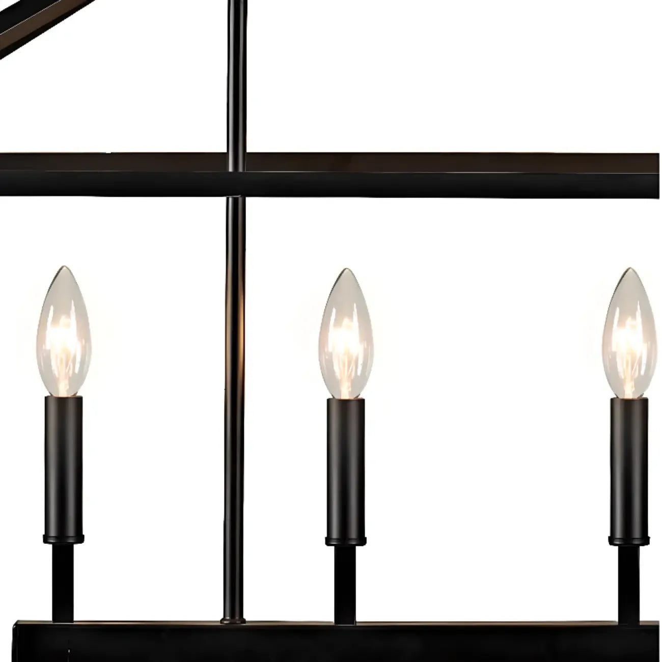 Lustre industriel en métal noir pour la décoration intérieure
