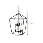 Lustre industriel en métal noir pour la décoration intérieure