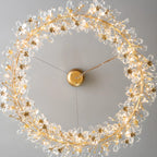 Lustre moderne en cristal à branches, longueur ajustable