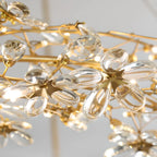 Lustre moderne en cristal à branches, longueur ajustable