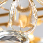 Lustre moderne en cristal à branches, longueur ajustable