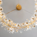 Lustre moderne en cristal à branches, longueur ajustable