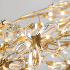 Lustre moderne en cristal à branches, longueur ajustable