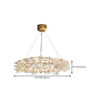 Lustre moderne en cristal à branches, longueur ajustable