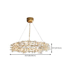Lustre moderne en cristal à branches, longueur ajustable