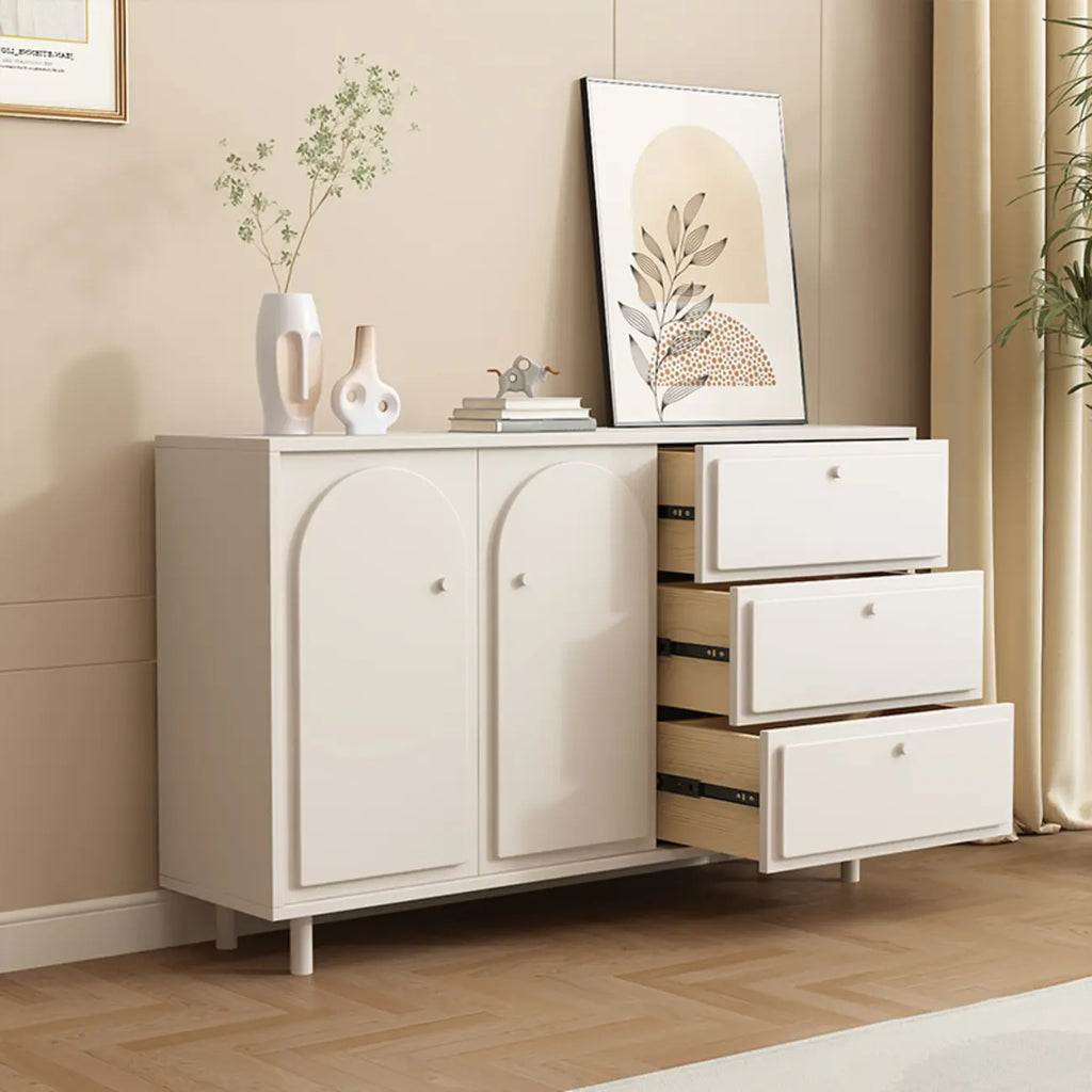 Meuble de rangement en bois gris tourterelle avec tiroirs pour le salon