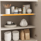 Meuble de rangement en bois gris tourterelle avec tiroirs pour le salon