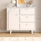 Meuble de rangement en bois gris tourterelle avec tiroirs pour le salon