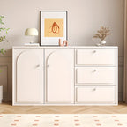 Meuble de rangement en bois gris tourterelle avec tiroirs pour le salon