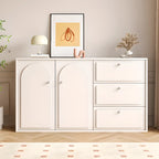 Meuble de rangement en bois gris tourterelle avec tiroirs pour le salon