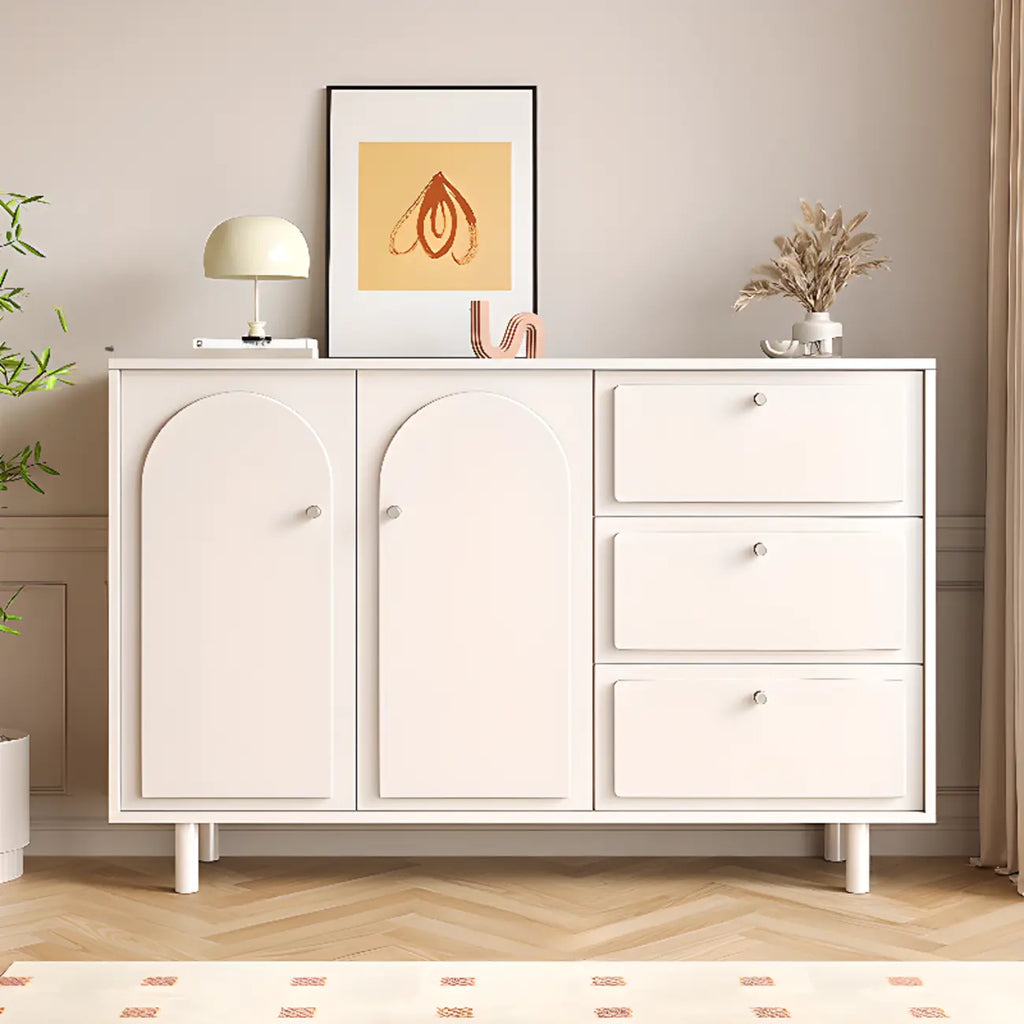 Meuble de rangement en bois gris tourterelle avec tiroirs pour le salon